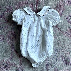 NWOT Beaufort Bonnet Company Maude polka dot onesie